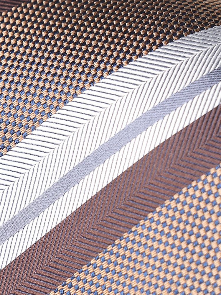 ネクタイ 大きいサイズ メンズ ビジネス DESIGN in ITALY シルク100％ ストライプ シルク B＆T CLUB E