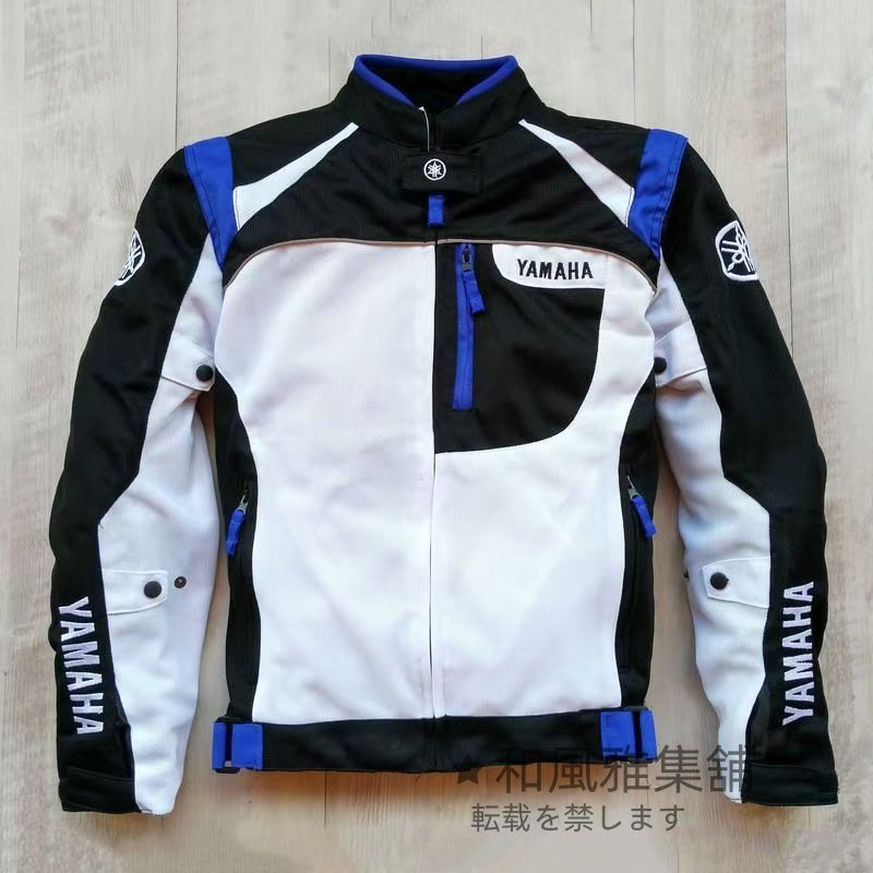 YAHAMA ヤマハ ライダースジャケット 春夏バイクウェア ウインドブレーカー贈り メッシュ ジャケット メンズ 耐磨 カコイイ プロテクター装