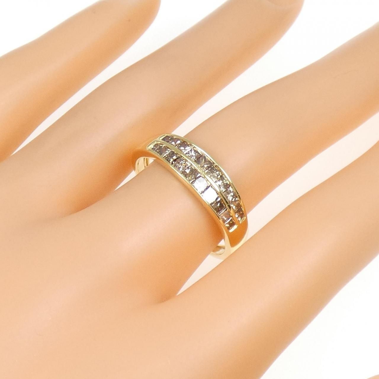 リング K18 ダイヤモンド1.00ct 17号 ハーフダイヤ以上 公式通販 K18WG 