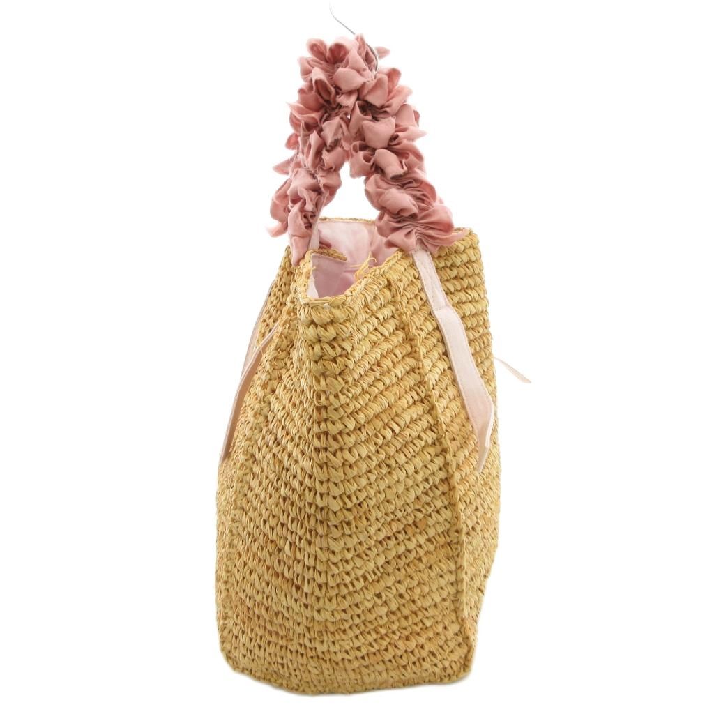 伊勢丹 LUDLOW ラドロー グレープハンドルバッグ Ludlow☆ ラフィア