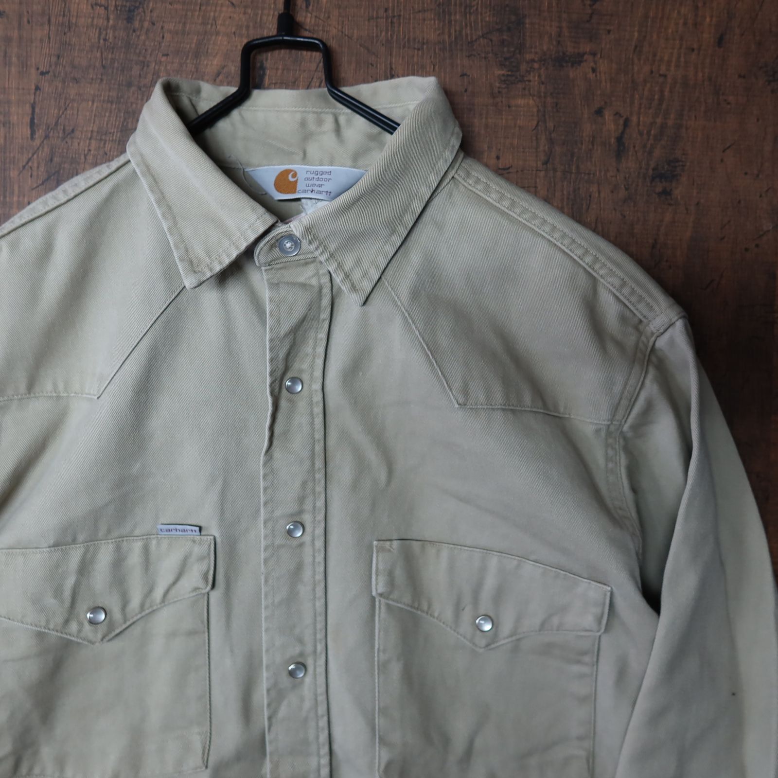 80s～ Vintage US古着☆Carhartt カーハート 長袖ワークシャツ 