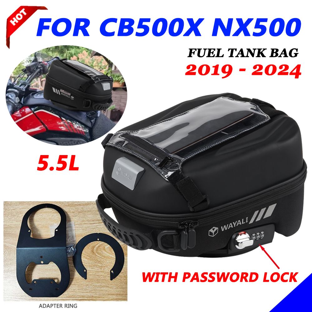 バイク 二輪 5.5L タンクバッグ ホンダ CB500X CB500 NX CB 500 X 500X 2019 - 2025 2025 NX500 防水ナビゲーションパッケージ ストレージ
