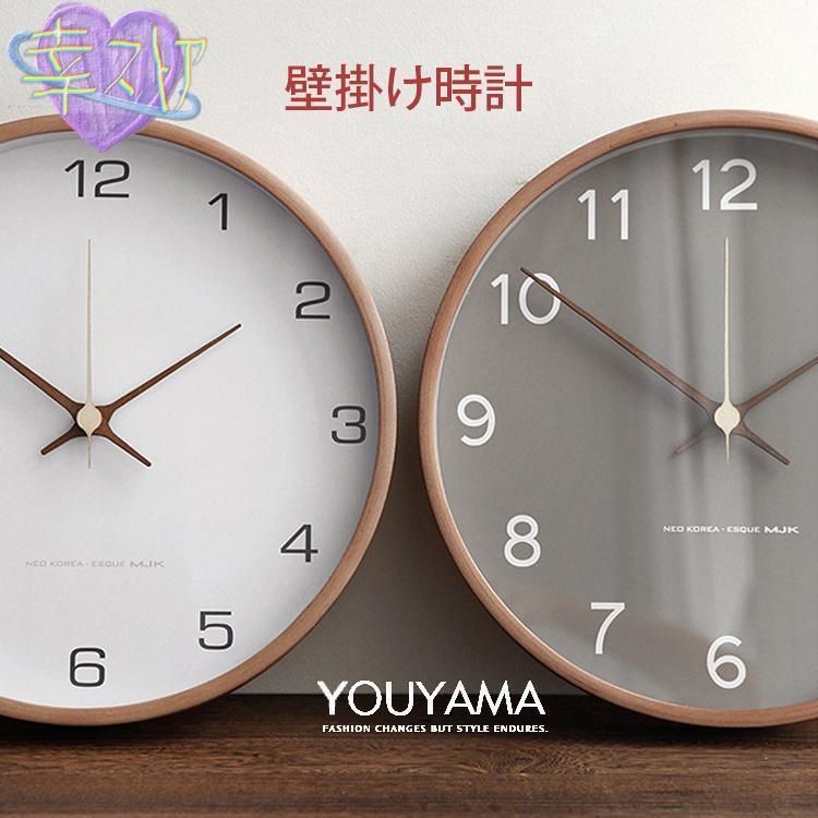 壁掛け時計 掛け時計 時計 おしゃれ 静音 北欧 デジタル ウォールクロック インテリア 大きい ナチュラル シンプル スイープ 大数字 見やす