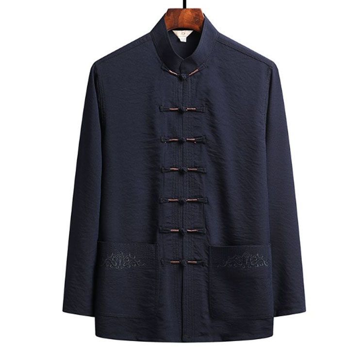 男性用 カンフー服 カジュアルシャツ メンズ チャイナシャツ 太極拳服 