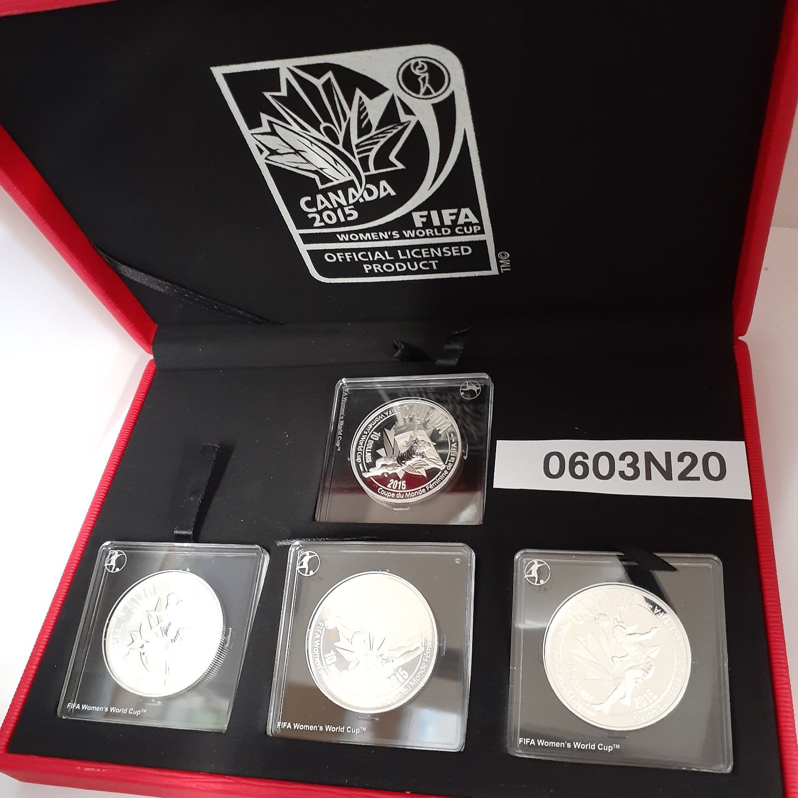 2015年 FIFA女子ワールドカップカナダ公式記念銀貨 4種セット