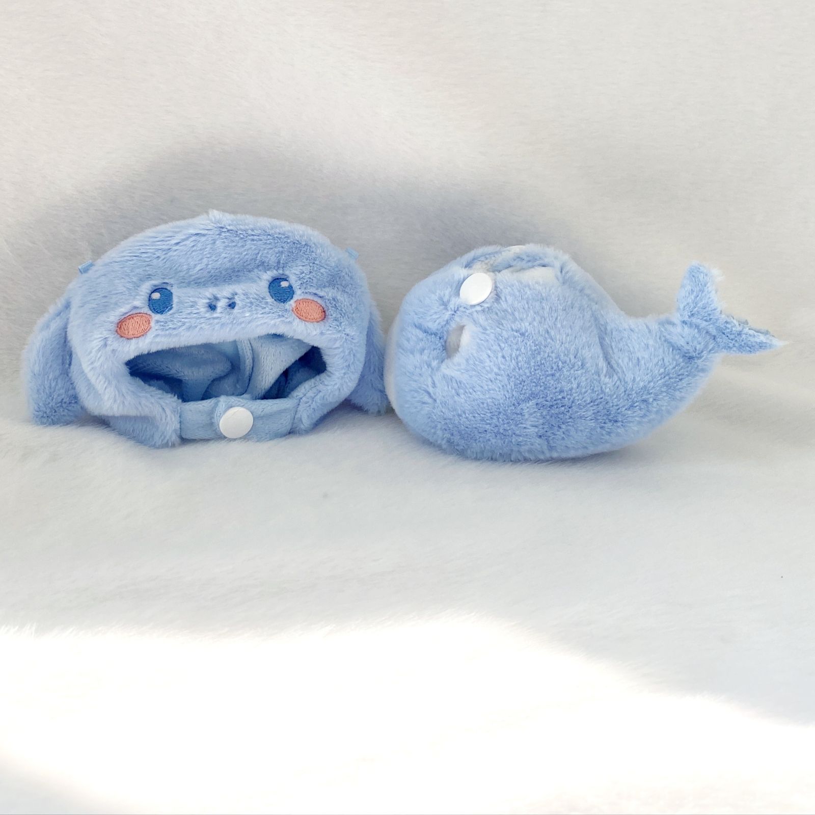 ラブブ　着せ替えつき　ブルー 新品2点セット 青いlabubuラブブぬいぐるみ服17cm着せ替え