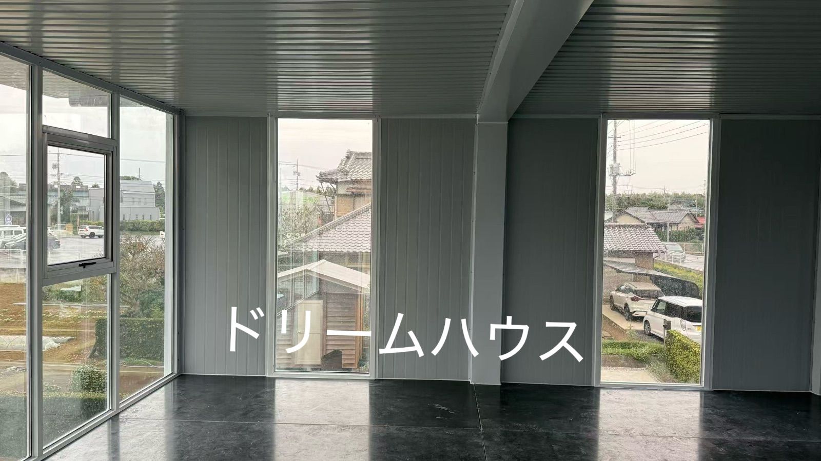 千葉県実績 3✖️6✖️2.8m5連結勾配屋根 階段二階建てプレハブ事務所 