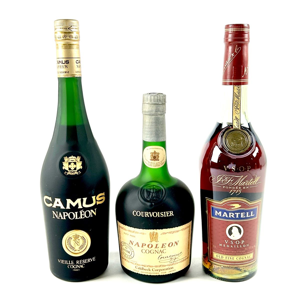 3本 CAMUS COURVOISIER MARTELL コニャック 700ml ブランデー セット ...