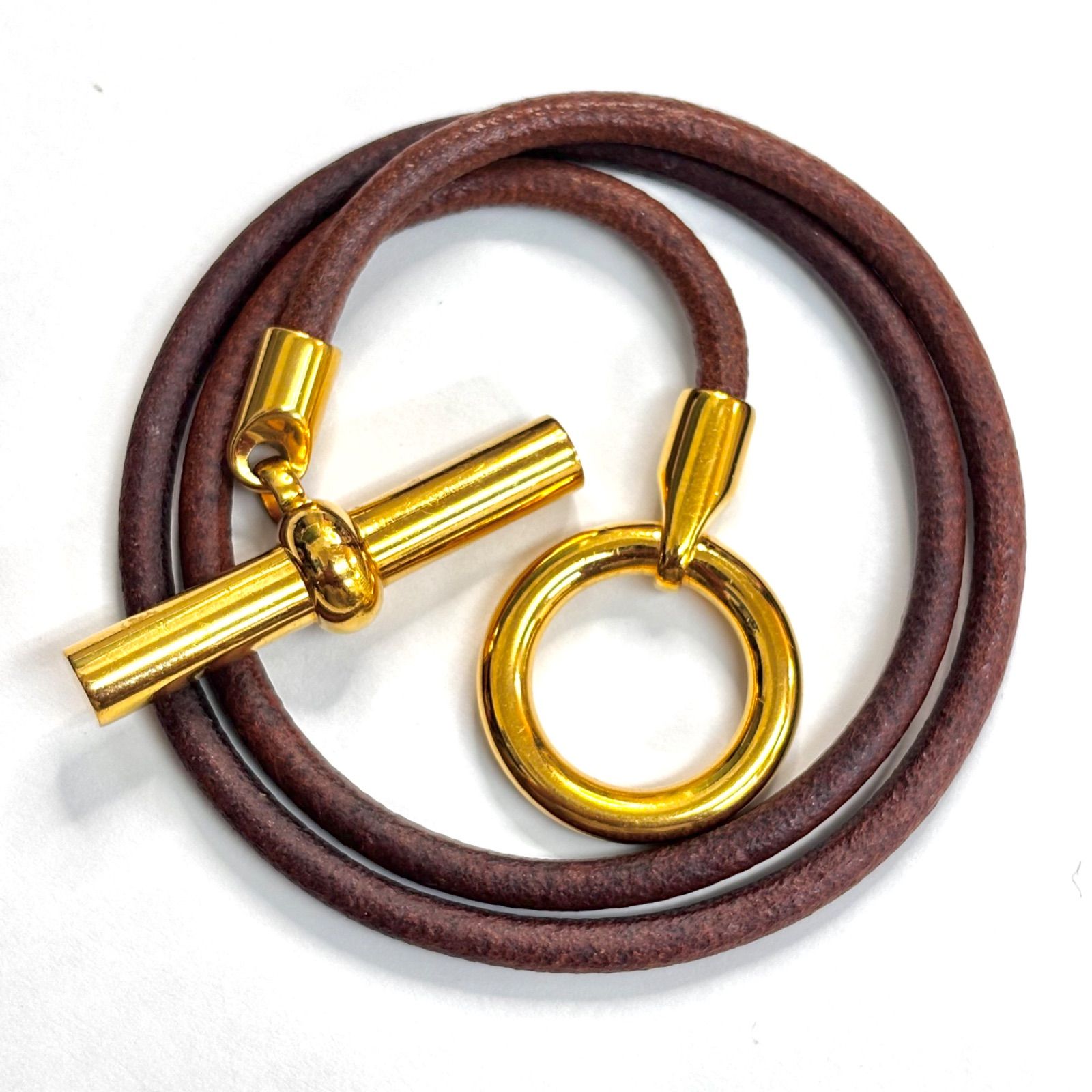 HERMES エルメス マグネット式 レザー風コード ブレスレット アクセサリー HERMES エルメス マグネット式 レザー風コード ブレスレット