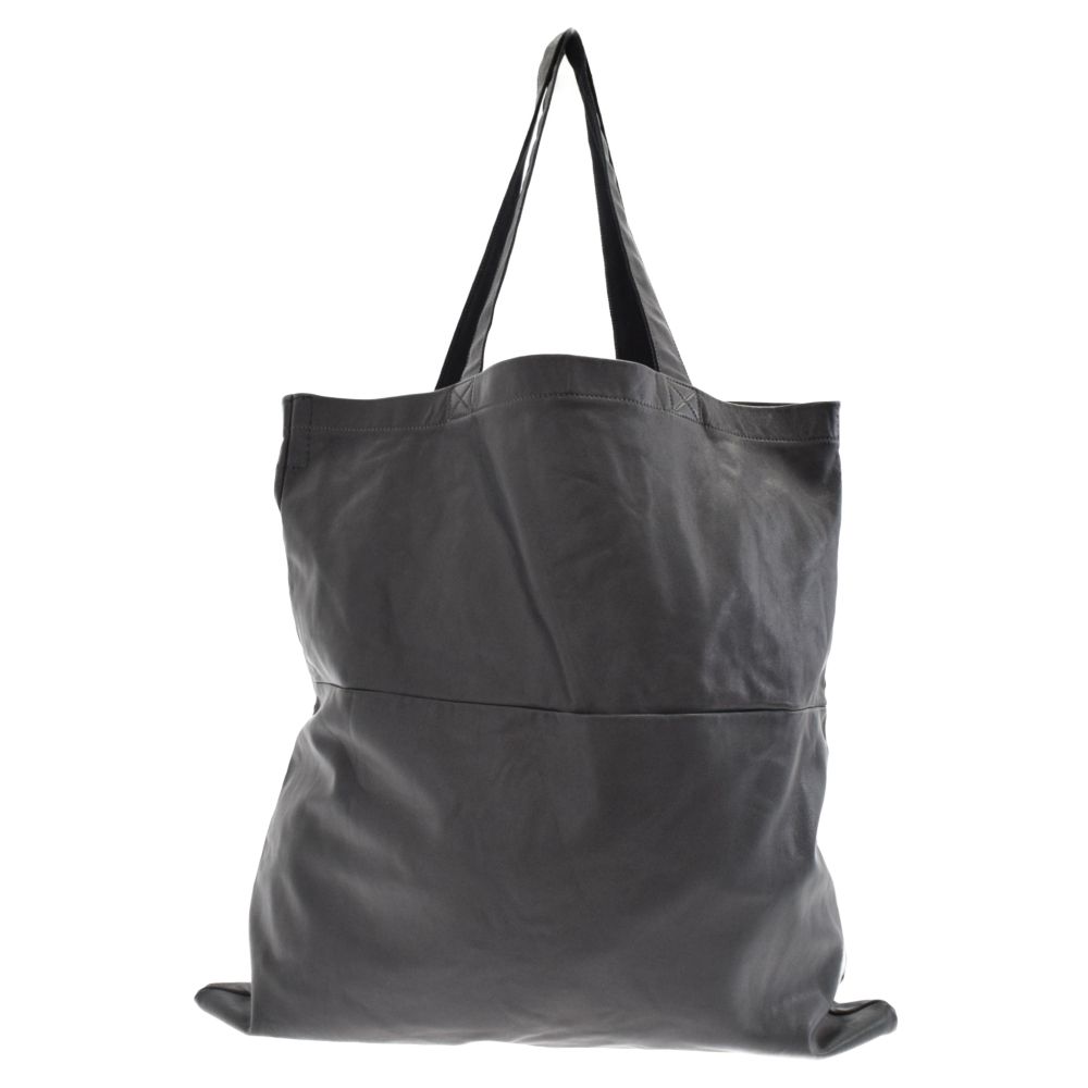 Rick Owens (リックオウエンス) SIGNATURE TOTE BAG スモール シグネチャーロゴ レザー トート バッグ ブラック