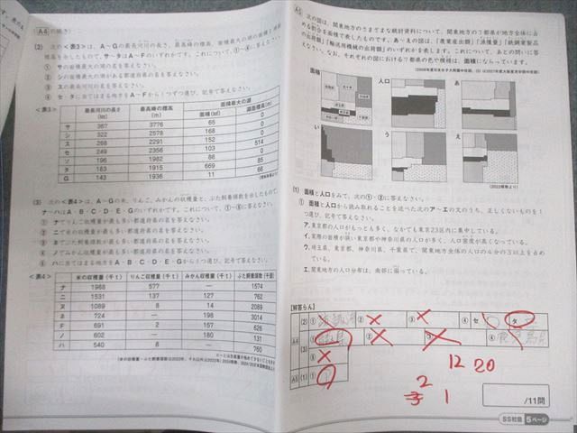 SAPIX 小6 SS特訓 社会 【全11回分フルセット/昼テスト計4回分