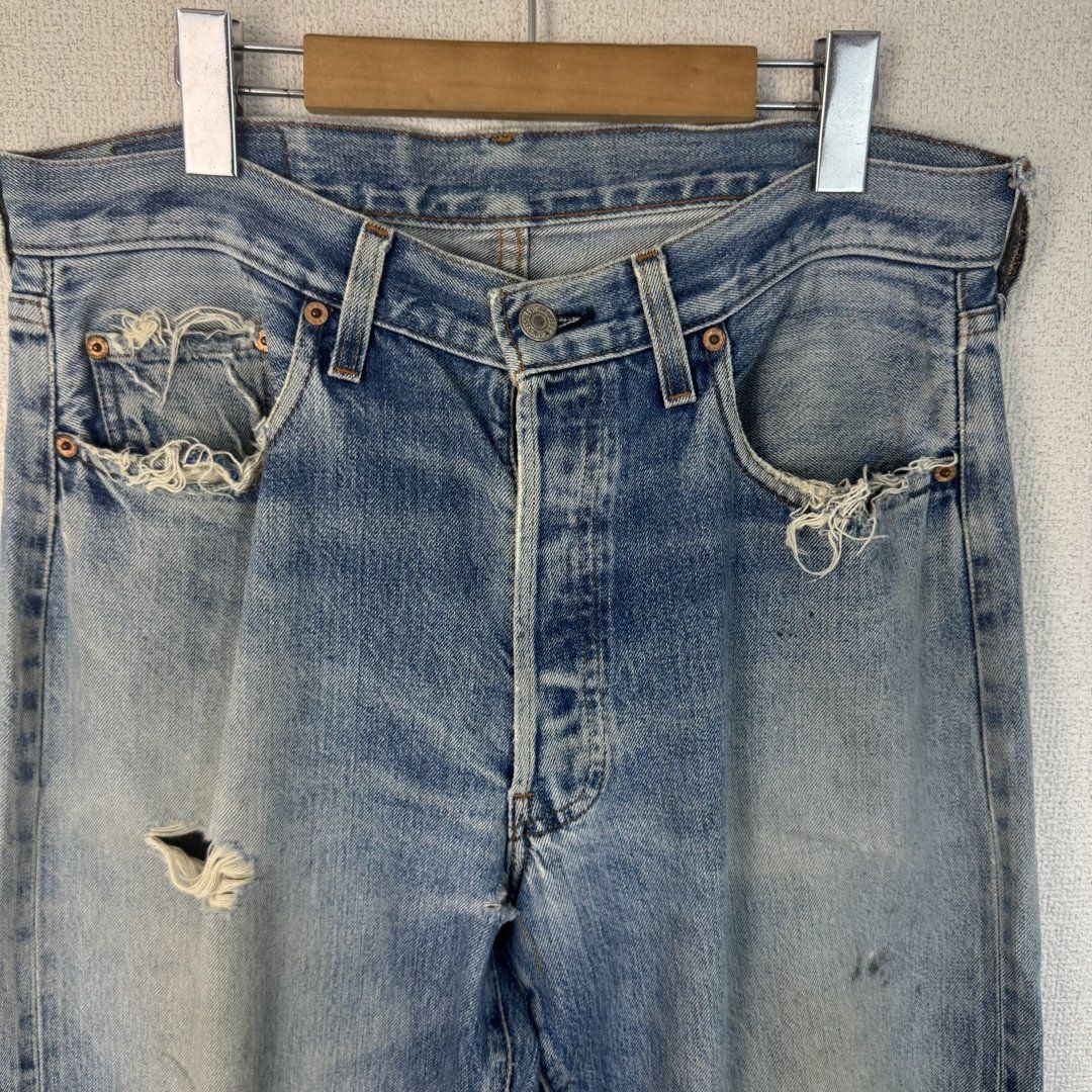 Levi's リーバイス 501 デニムパンツ ダメージ ボロ ブルー W34 L36