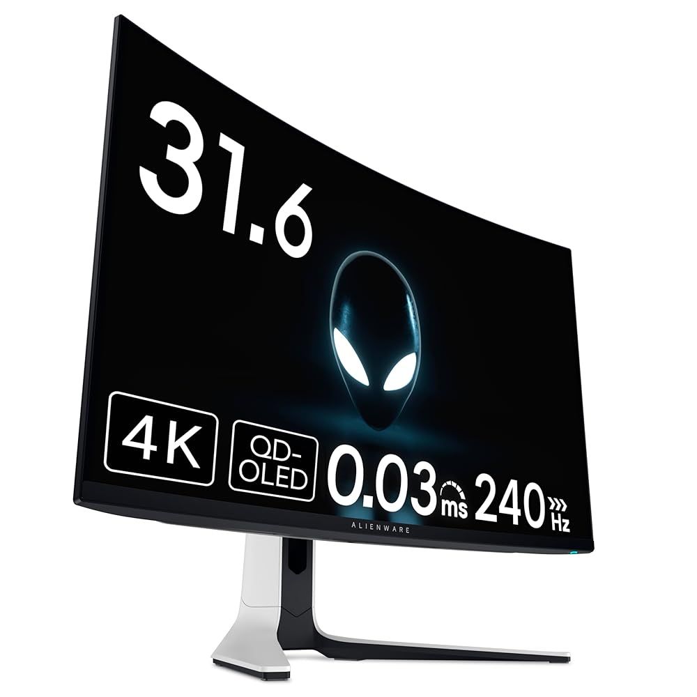 Dell AW3225QF 32インチ 曲面 有機EL Alienware ゲーミングモニター 3年間無輝点交換保証|4K|QD-OLED|1700R曲面|DP1