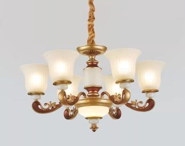 寝室のLED6本の大きな古風な吊り灯