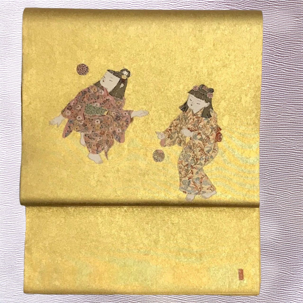 専用帯2293●加賀友禅の巨匠 由水十久 本金箔 森にて 高級 正絹太鼓六通袋帯 専用帯2293○加賀友禅の巨匠 由水十久 本金箔 森にて 高級 正絹