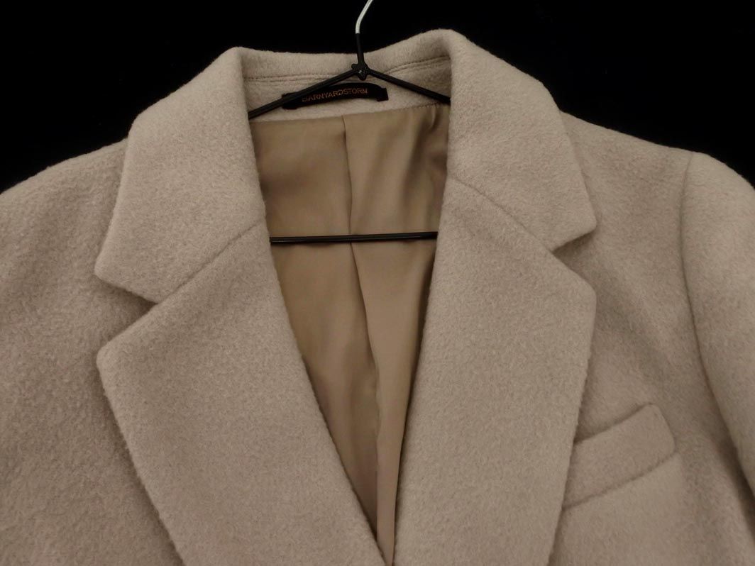 〈美品〉BARNYARDSTORM ルーズチェスターコート サイズ0 SERACE】Loose silhouette melton long double chester coat