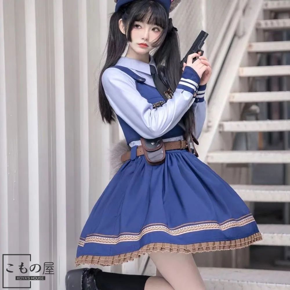 Judy Hopps COS服】ウサギ警官 コスプレ衣装 連衣裙セット 10点セット