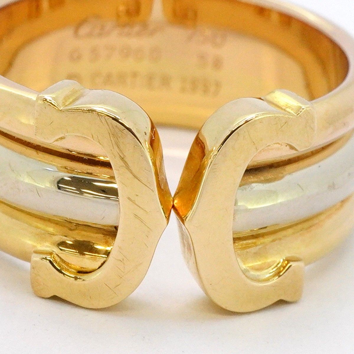 5jgb0096】カルティエ リング 2C K18YG イエローゴールド K18WG  