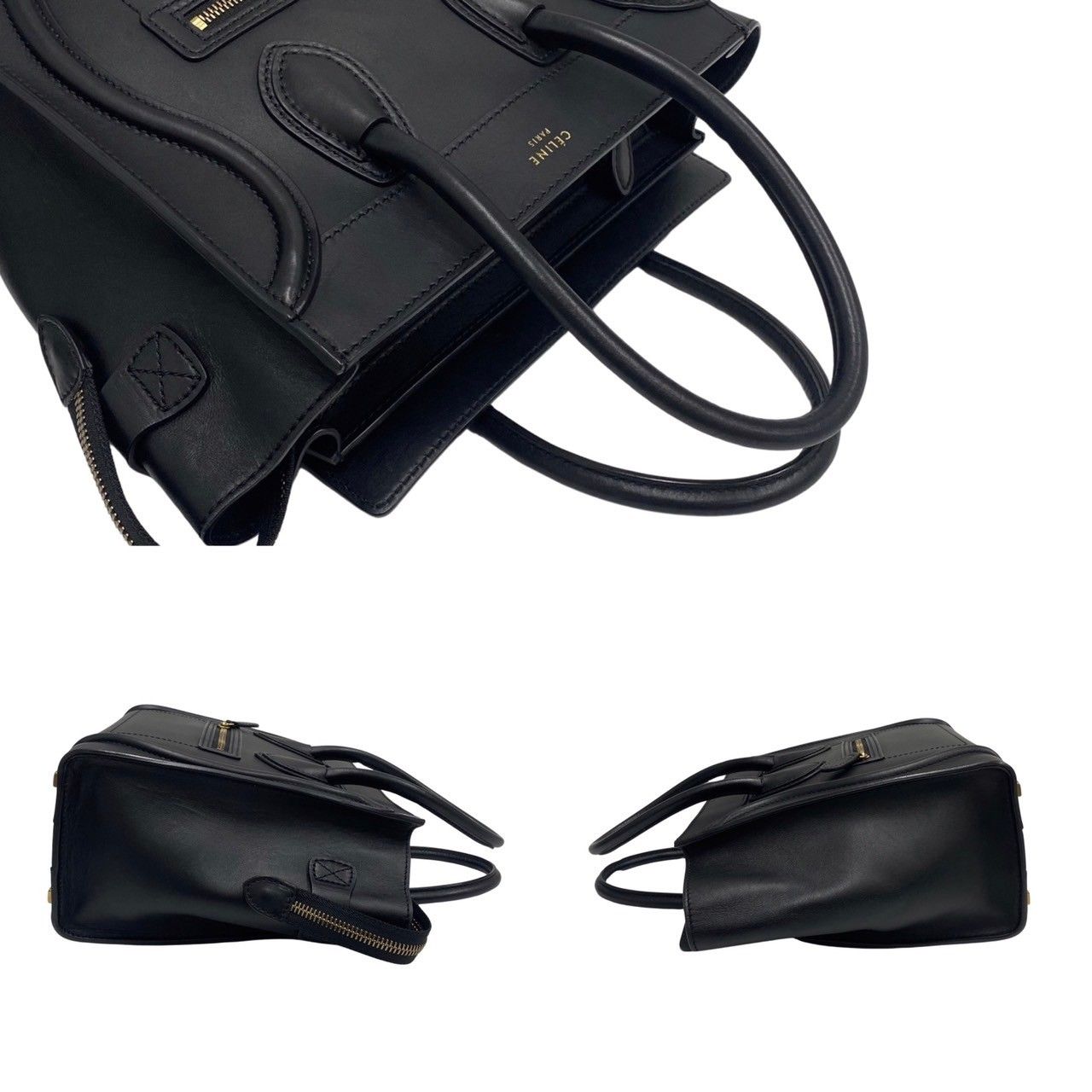 極 美品 保存袋付き CELINE セリーヌ ラゲージ マイクロショッパー