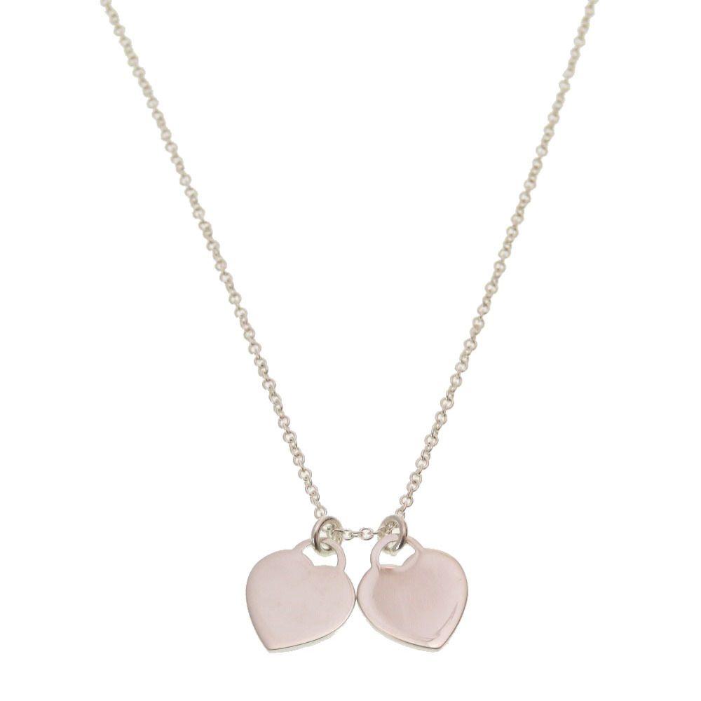 【美品】Tiffany ティファニー ダブルハート ネックレス シルバー925 Tiffany ティファニー リターントゥ ティファニー ダブルハート