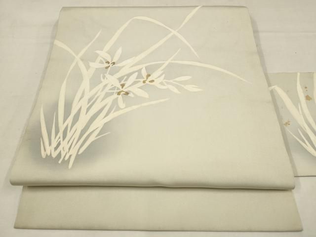 平和屋着物○つけ帯 絞り 桐 金彩 正絹 逸品 DAAT0436ob 平和屋着物○