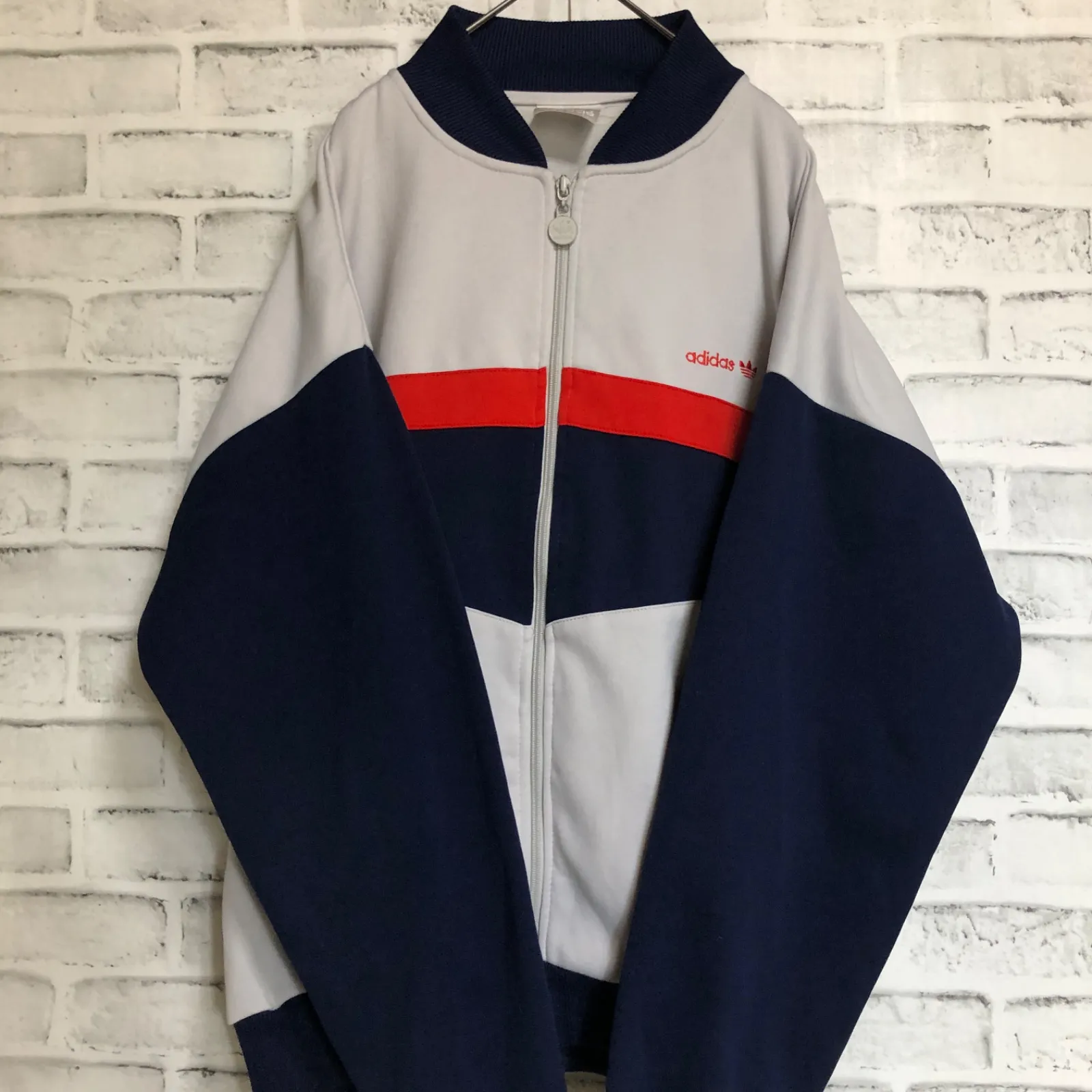 XL⭐️80s adidas トラックジャケット/ジャージ 刺繍トレファイル 