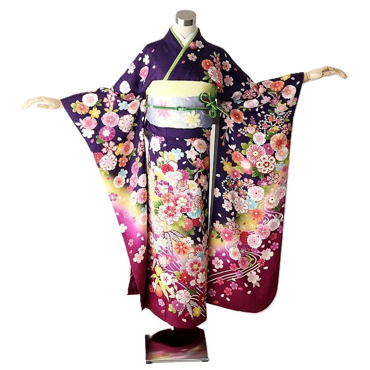 振袖 身長161-176cm 紫 pu-011