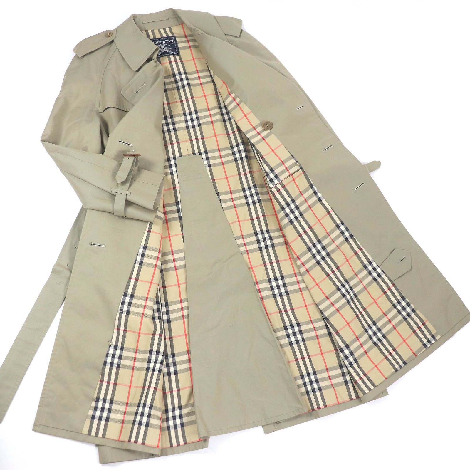Aquascutum 裏地チェック トレンチコート イングランド製 N488 Trench