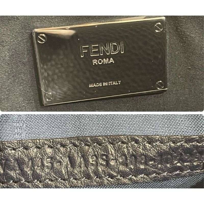 FENDI フェンディ クラッチバッグ 7VA445 AA3S ブルー パイソン メンズ  