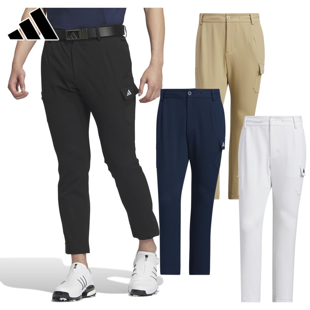 アディダスゴルフ ゴルフパンツ EX-Stretch active 撥水 カーゴ アンクルパンツ メンズ ヘンプ ヘンプ 82
