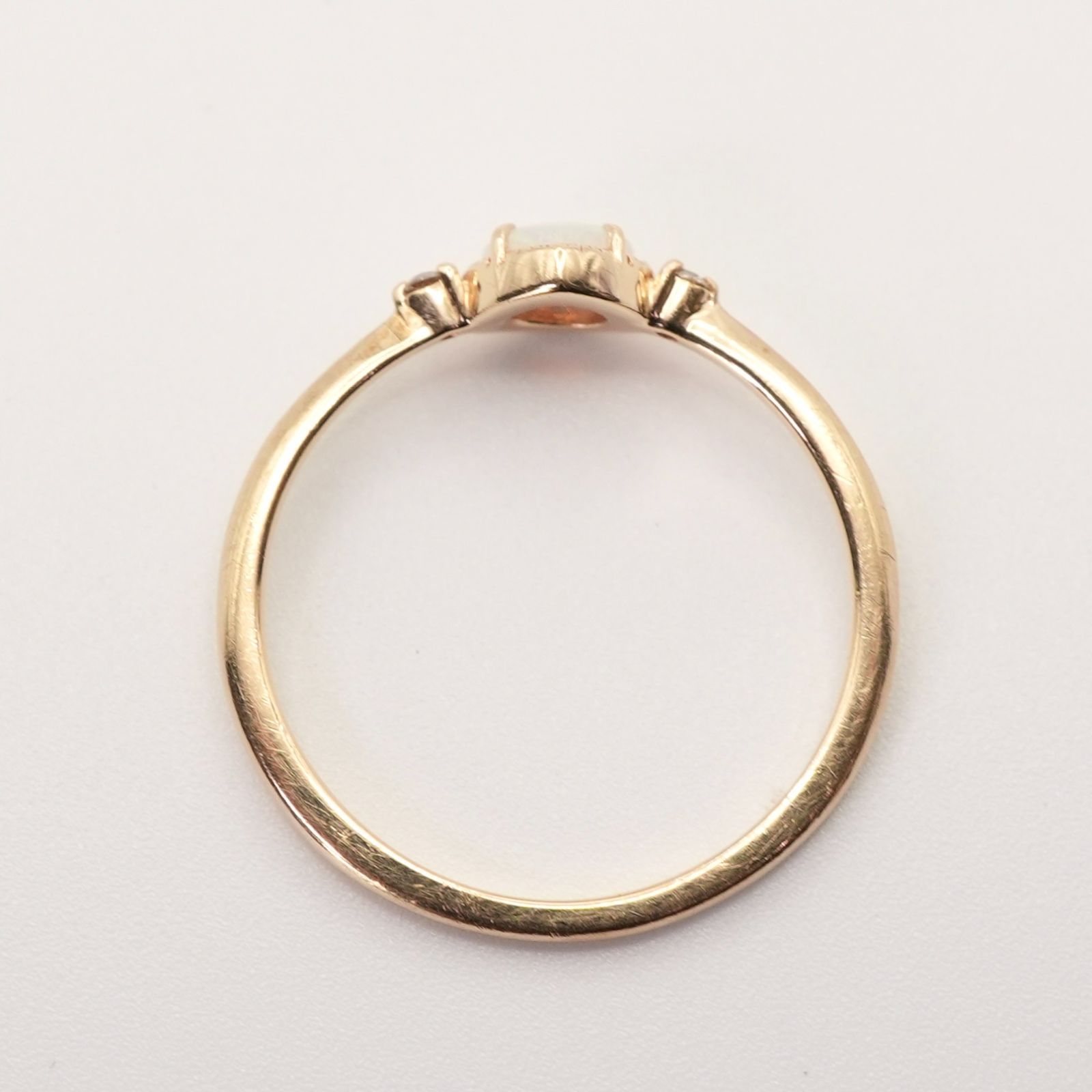 美品 アガット オパール K10 ダイヤモンド リング/24-4436 - メルカリ