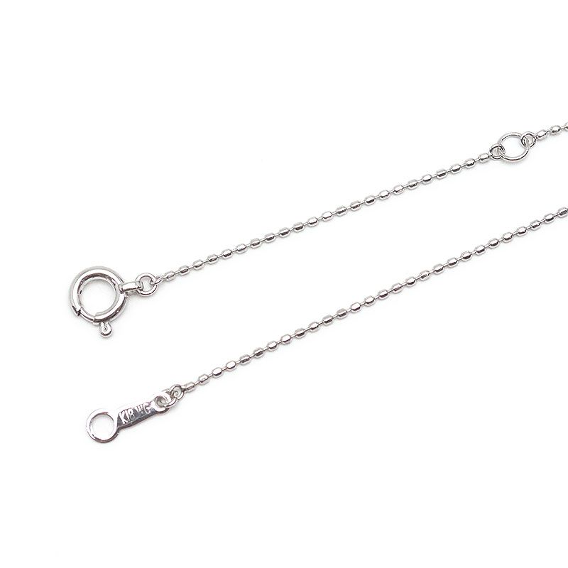 K18WG ダイヤモンドネックレス0.43ct