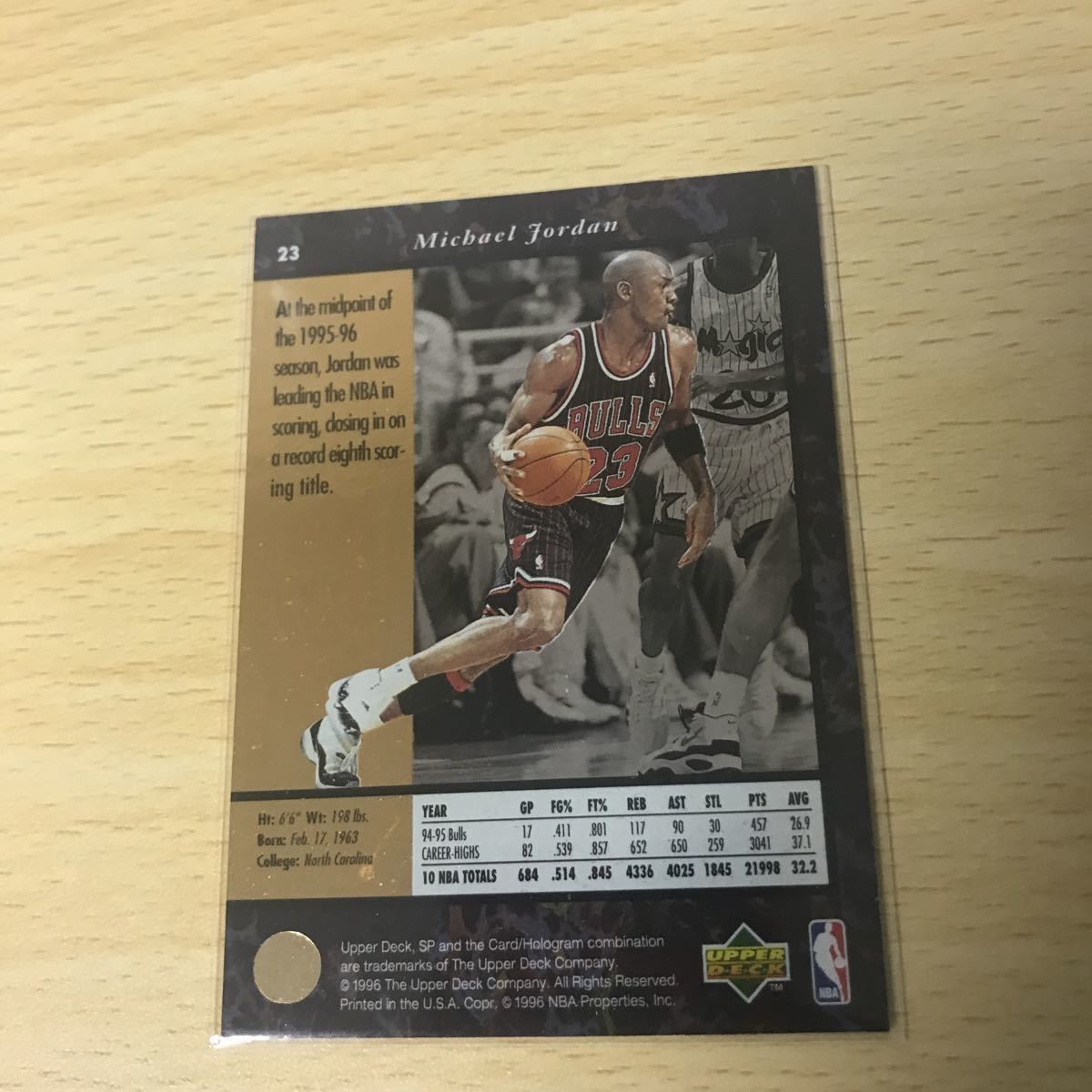 【激レア】NBAカード　1996年　マイケル・ジョーダン Michael Jordan マイケル ジョーダン NBA カード 1996 - メルカリ