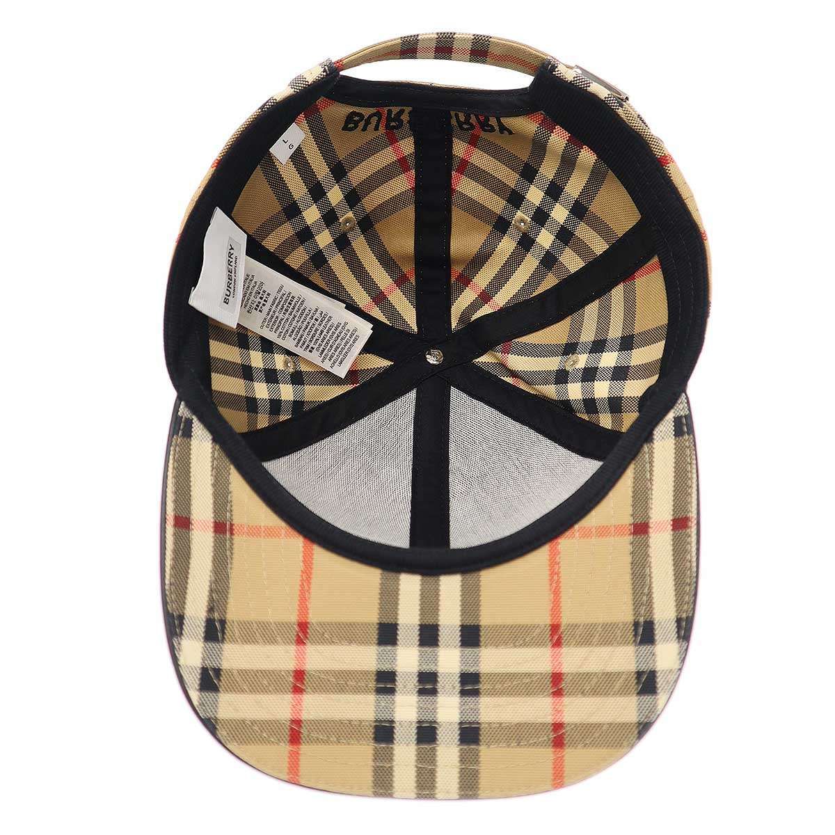 BURBERRY バーバリー ヴィンテージチェックロゴ刺繍ベースボール 