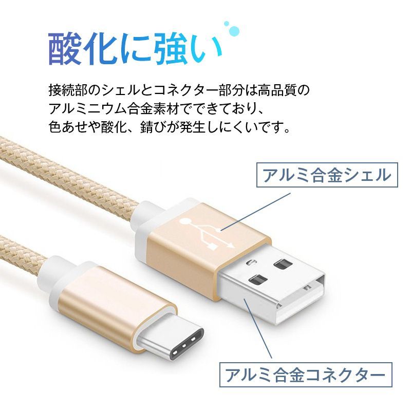 USB Type-Cケーブル iPhone16ケーブル USB Type-C 充電ケーブル Android Galaxy Xperia AQUOS HUAWEIケーブル Type-C USB 充電器 高速充電 データ転送 長さ3m iPhone16 ケーブル