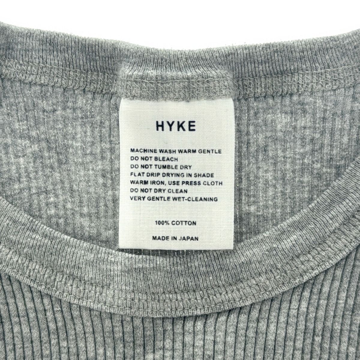 HYKE - 新品 HYKE ロングスリーブ リブ カットソー 日本製 訳あり HYKE＞リブ ロングスリーブ カットソー