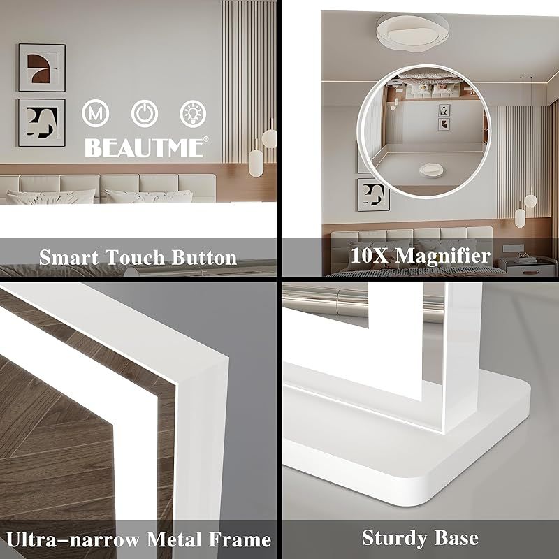 ANYHI 女優ミラー ハリウッドミラー ミラー(56.2x72cm,シルバー) ANYHI 女優ミラー ハリウッドミラー ミラー(56.2x72cm,シルバー) 楽天