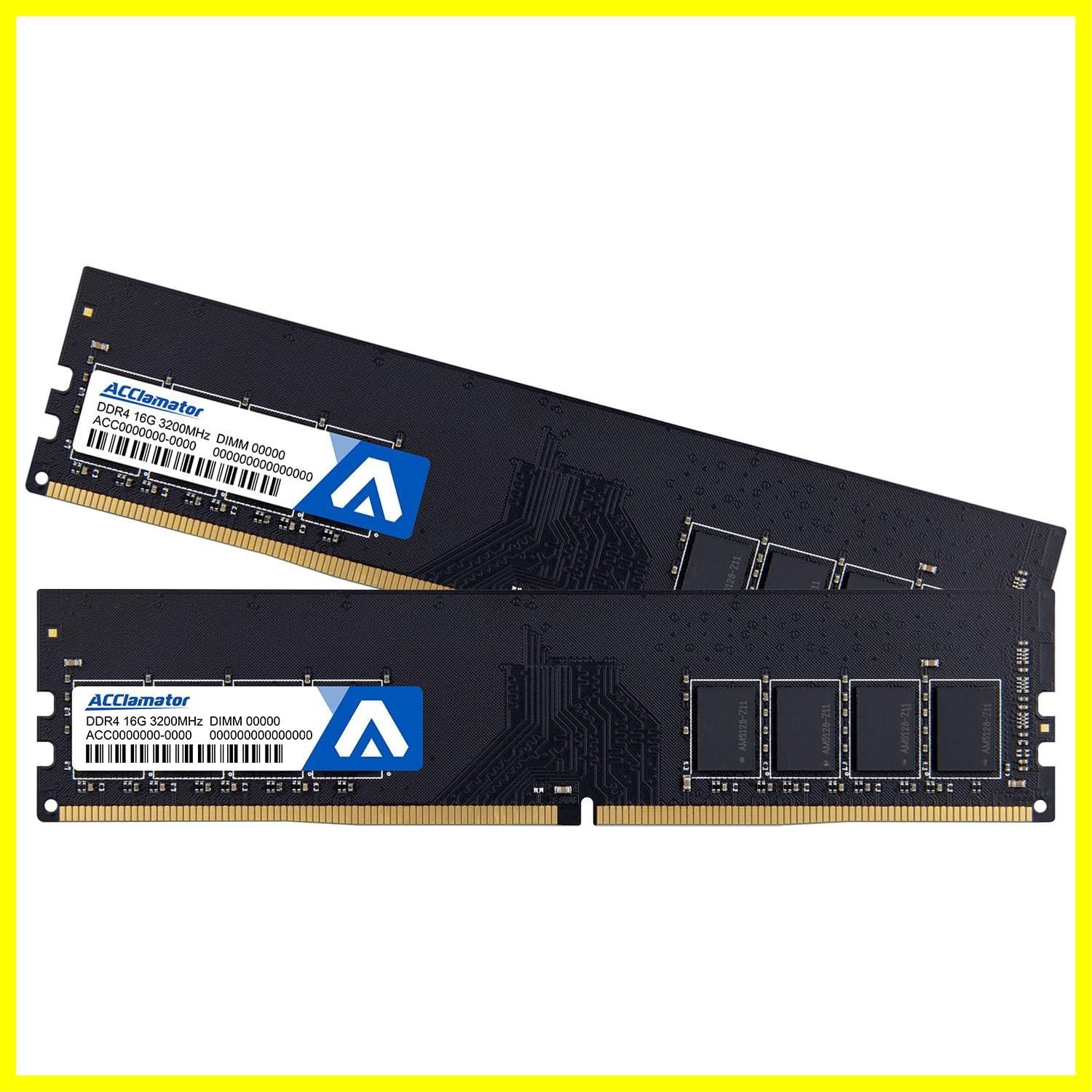 XMP PC4-25600 2.0 / 1.35V (16GB DDR4 x Memory 2枚) デスクトップPC用 3200MHz メモリモジュール  32GB Acclamator - メルカリ