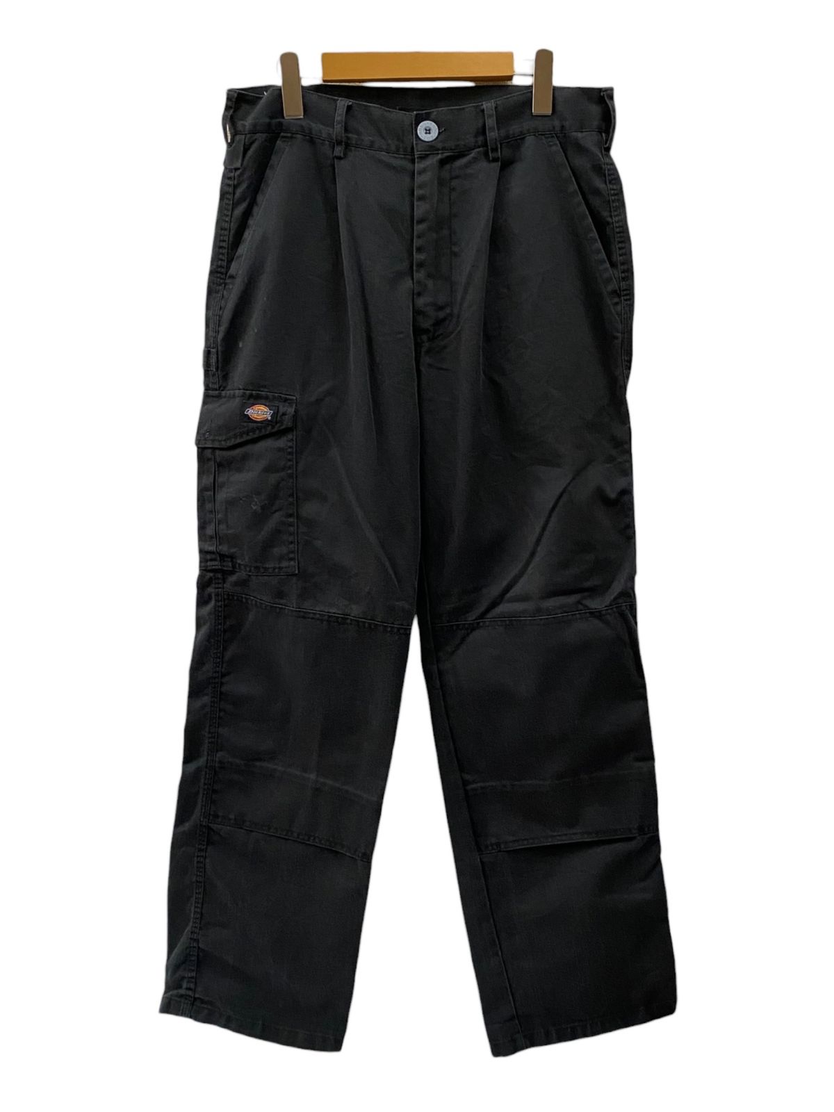 DICKIES (ディッキーズ) タック入り ワークパンツ ペインターカーゴ ダブルニー 00s 古着 000206D P204108 UK32R  ブラック 黒 メンズ/078 - メルカリ