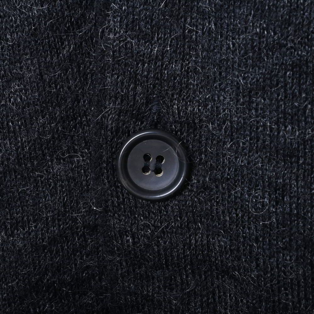 極美品● イッセイミヤケ ニット ジャケット ウール モヘア グレー 4 ISSEY MIYAKE モヘア混 ウール ニットジャケット 4 ダークグレー