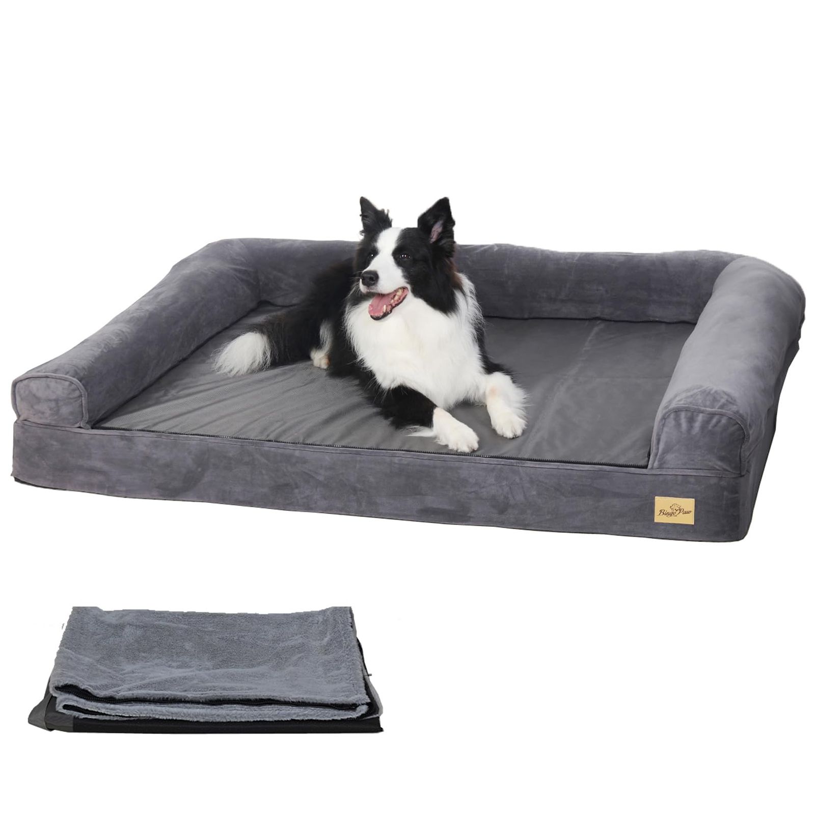 BingoPaw 犬用クッションベッド 犬ソファーベッド 老犬介護 床ずれ防止 大型犬/中型犬/小型犬/柴犬 洗える ふかふか 丈夫 防水 bingopaw 犬用ベッド クッション 洗える ペットソファーベッド