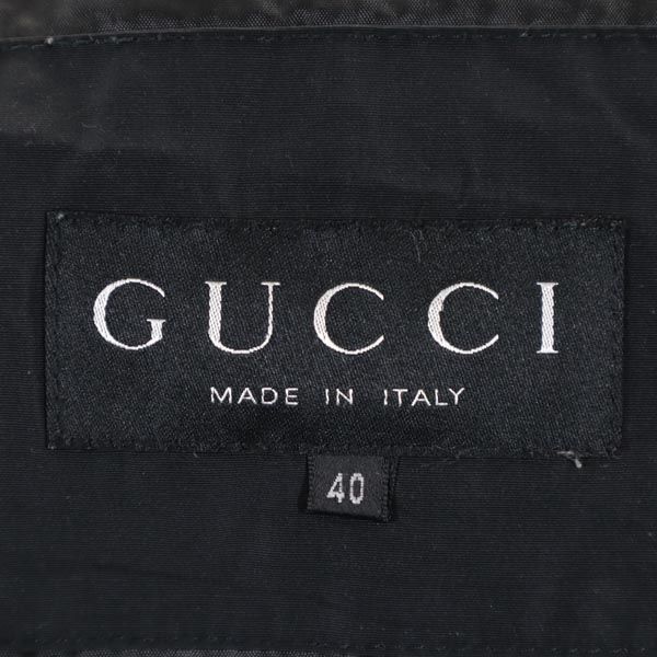 グッチ イタリア製 ダウンジャケット 40 黒 GUCCI レディース 古着
