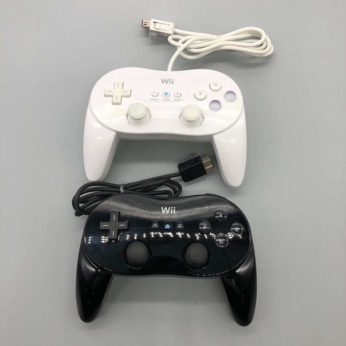 動作確認済】中古 Wii クラシックコントローラー PRO 白黒 クラコン