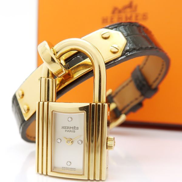 美品 HERMES エルメス ケリーウォッチ ベルト 2本まとめ クロコダイル
