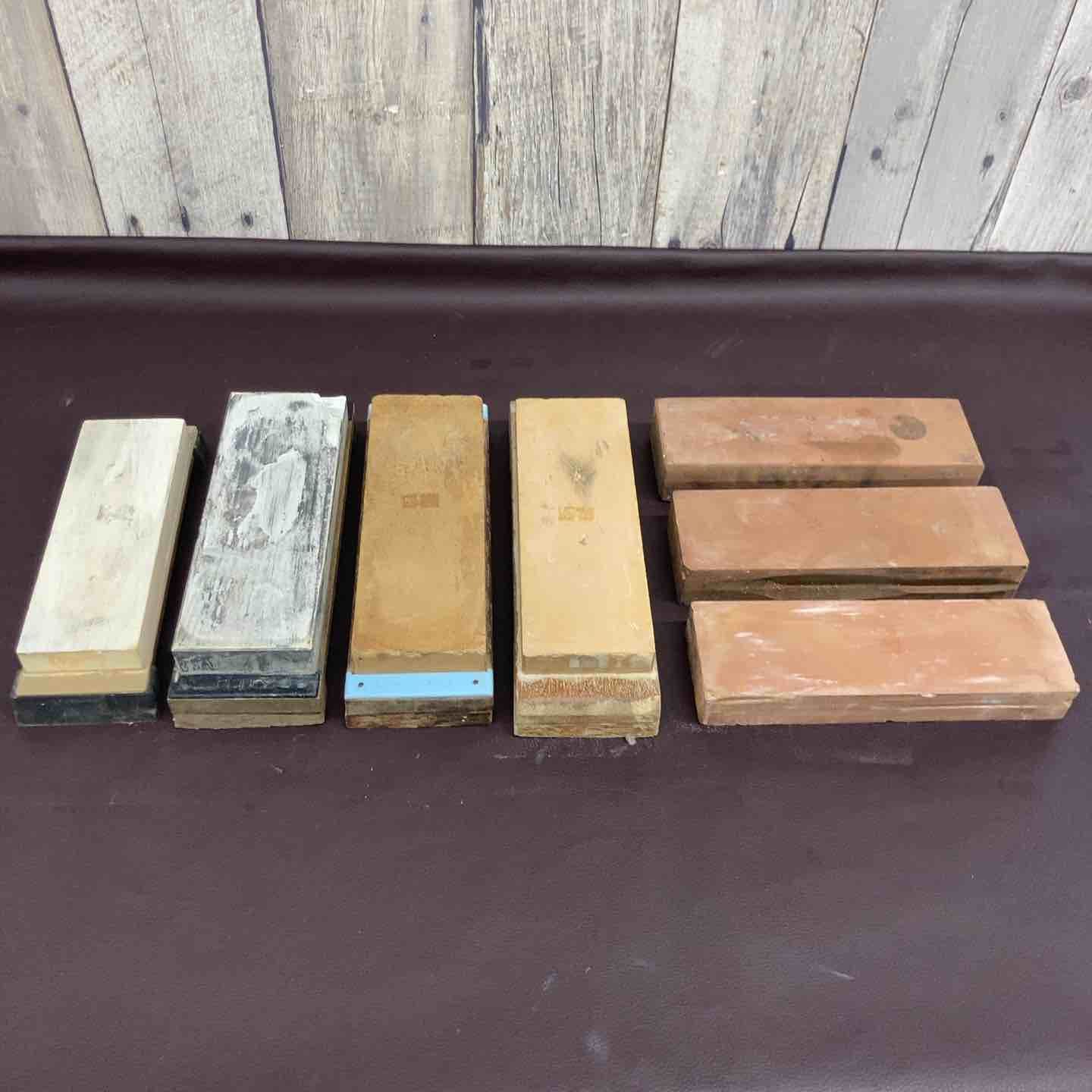 超お得】 【まとめ売り】 【中古品】 天然砥石 人口砥石 キング砥石5個 
