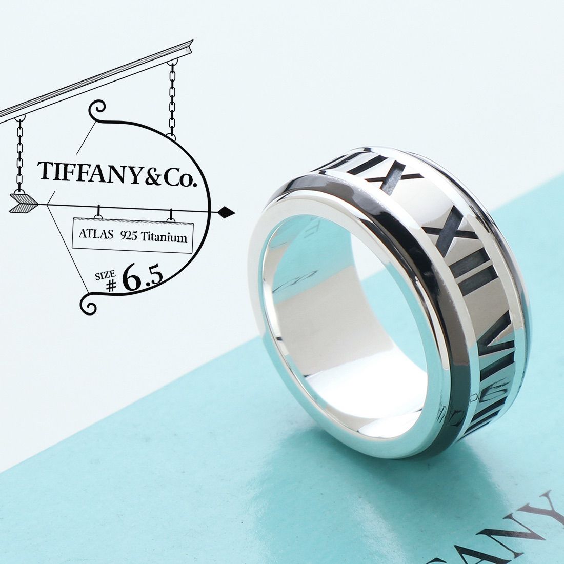 TIFFANY ティファニー アトラス リング 925 チタン 指輪 6.5号