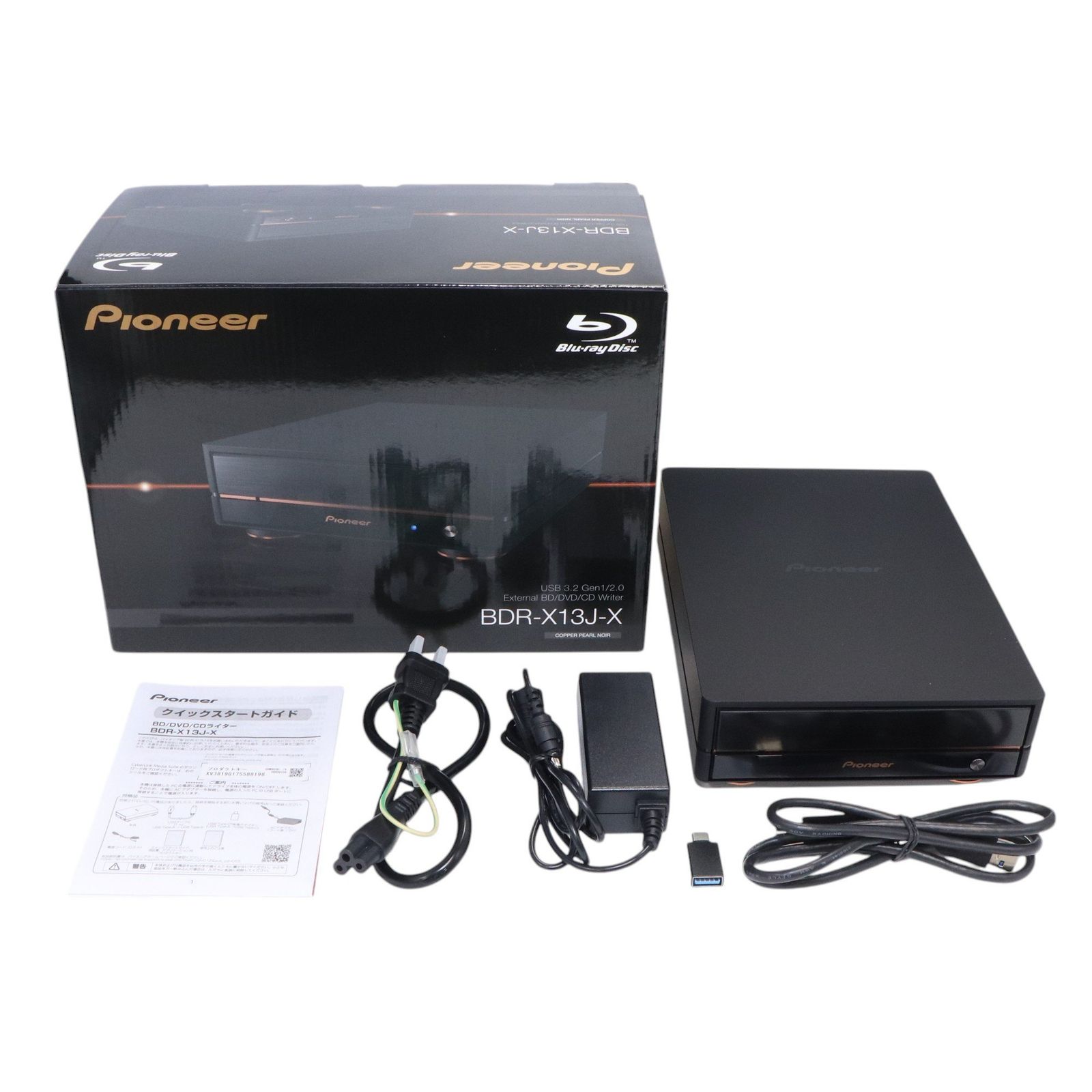パイオニア 外付けブルーレイドライブ プレミアムモデル BDR-X13J-X  bdr-x13j-x【良い(B)】