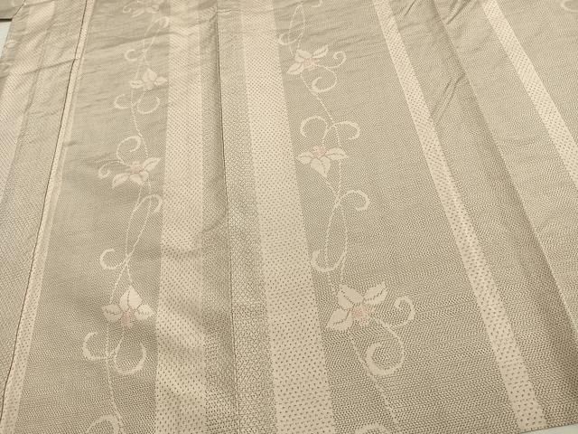 平和屋着物▽上質な紬 単衣 唐草文 正絹 逸品 AAAU8677fy