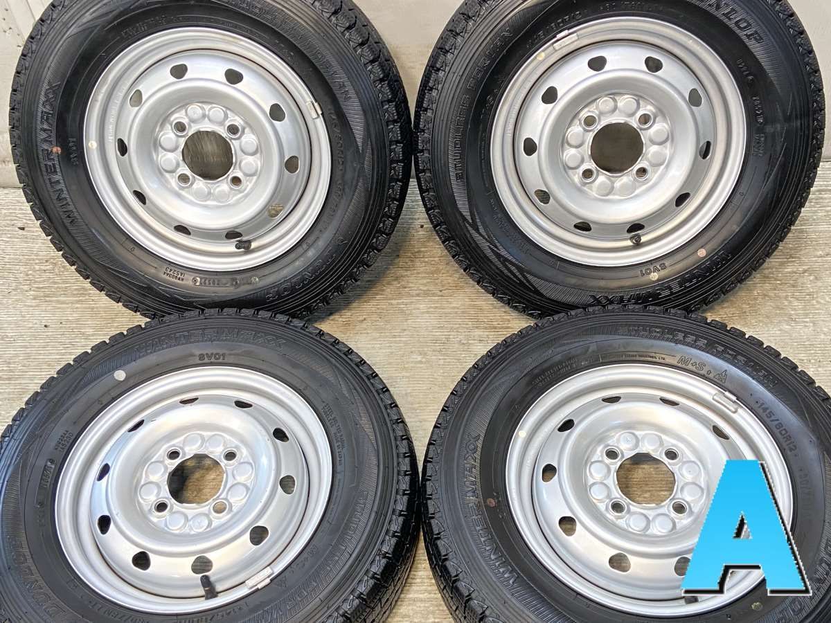 145|80R12 80|78LT ダンロップ ウィンターマックス SV01 TOPY M74 12x3.5 100-4穴 タイヤ スタッドレスタイヤ ホイールセット 4本セット w12251006002