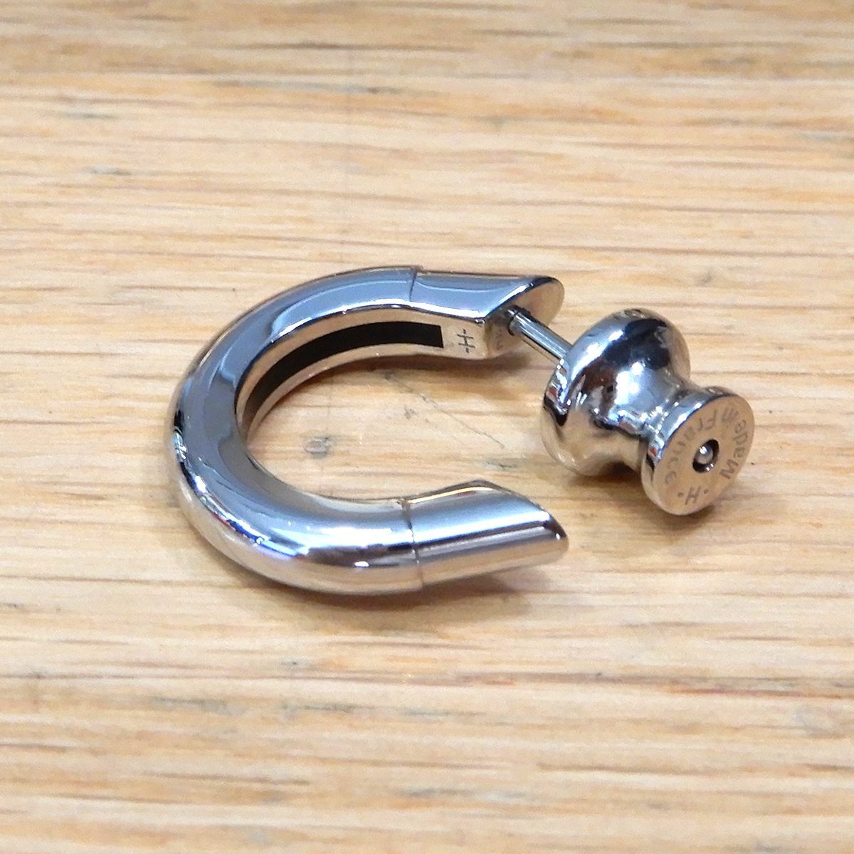 エルメス シングルピアス サボ メタル シルバー ユニセックス 片耳用 14082